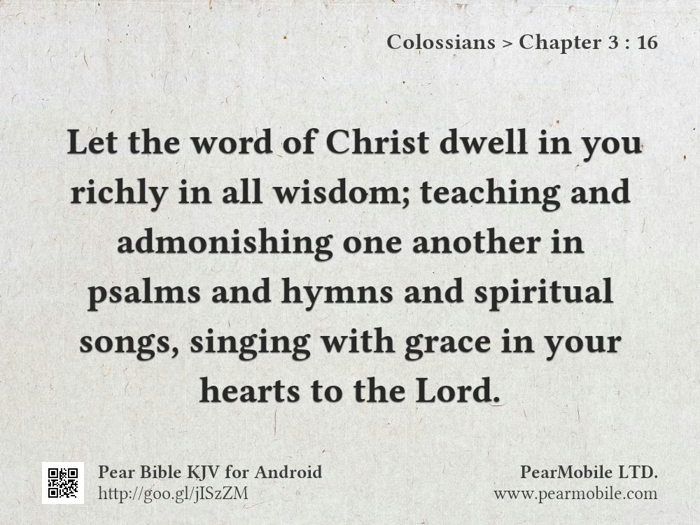 Colossians, Chapter 3:16